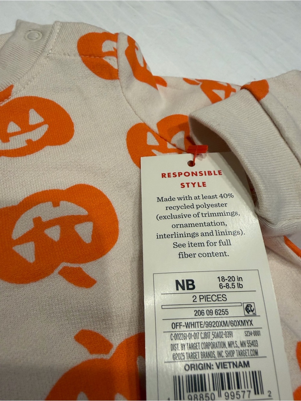 π NWT Cat & Jack Halloween Baby Outfit Bundle - Romper - Sweatsuit - Pumpkin π - Picture 14 of 16